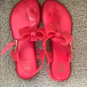 Adorable Sandals by Melissa in a pink/coral color